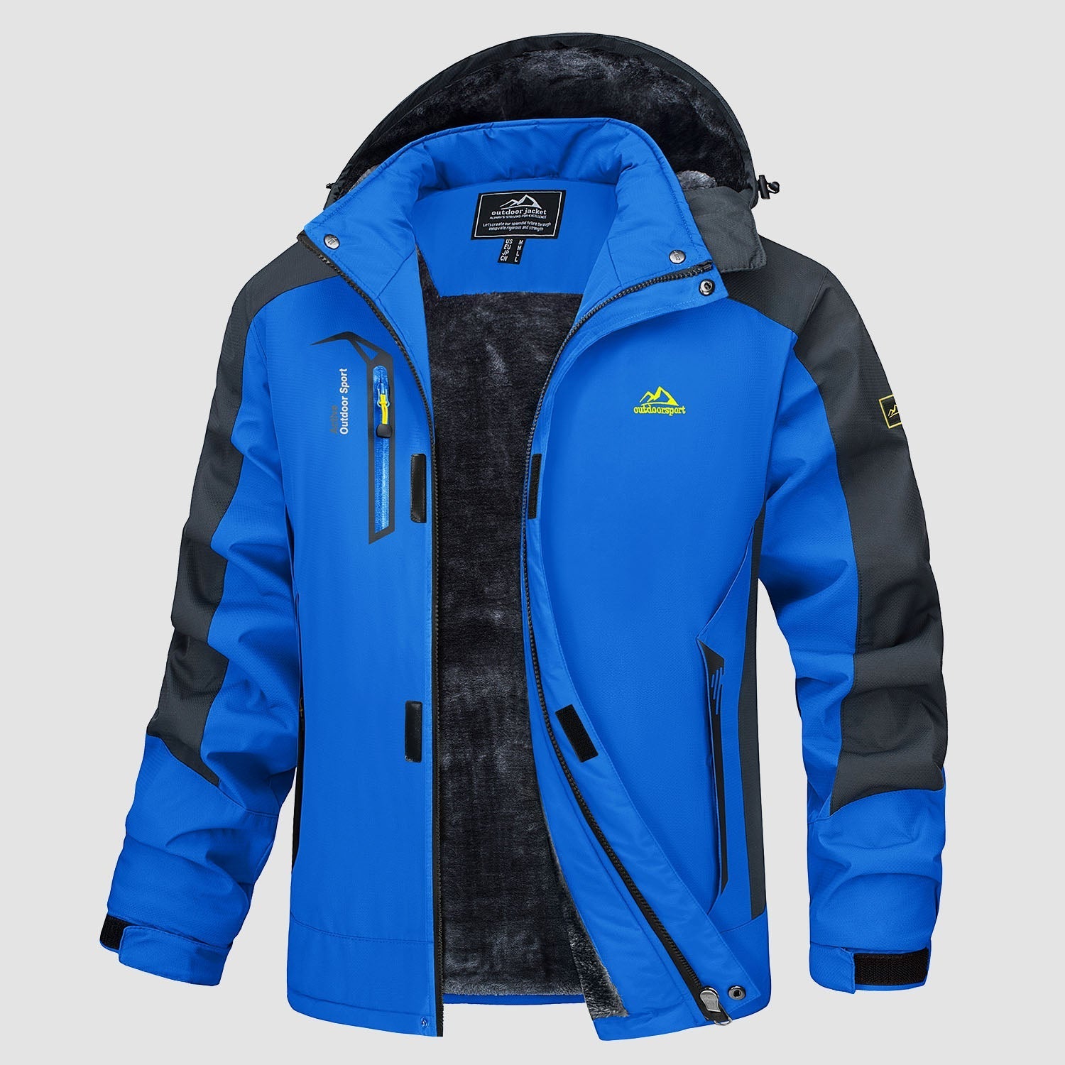 Campera Impermeable con Interior de Polar y Capucha