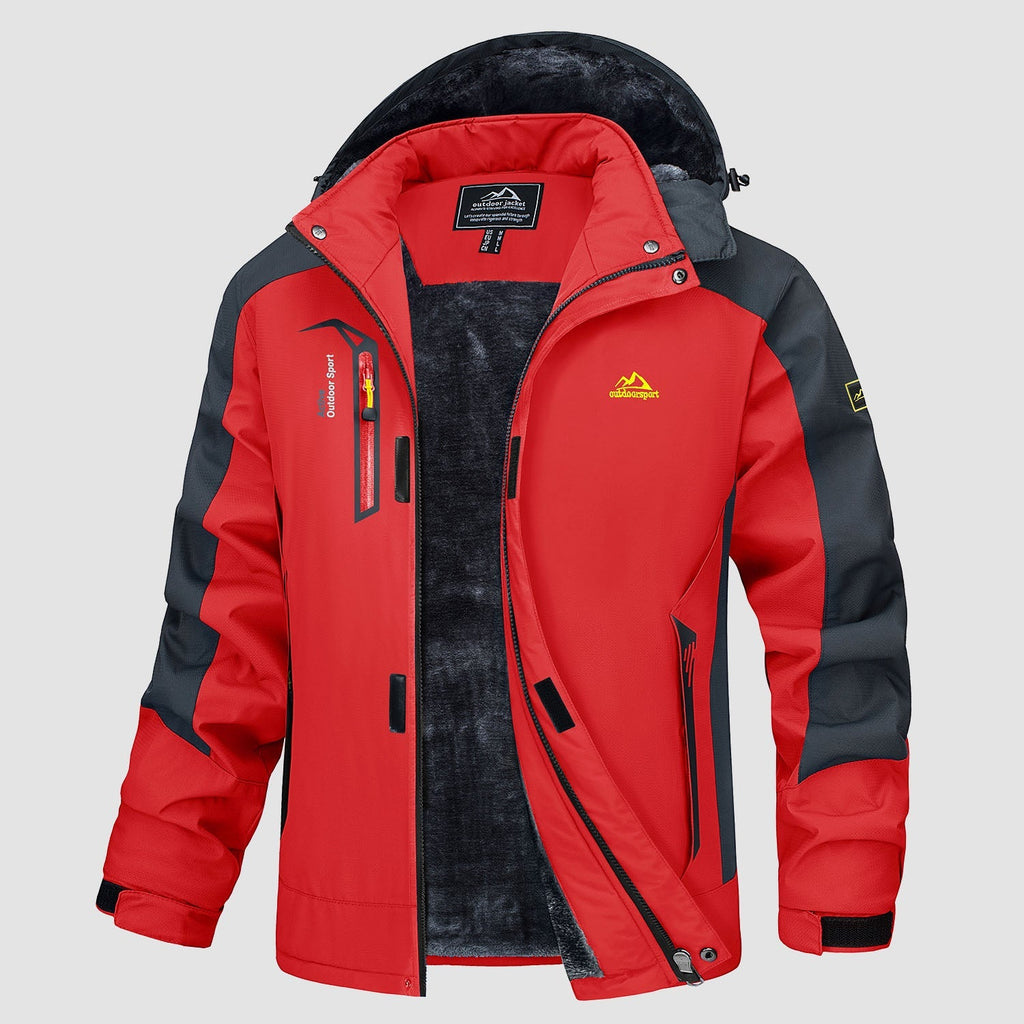 Campera Impermeable con Interior de Polar y Capucha