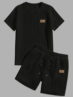 Conjunto de Verano – Remera y Short con Cordón (Marrón)