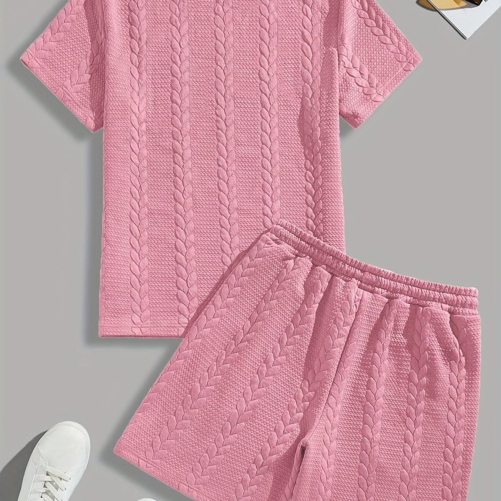 Conjunto de Verano – Remera y Short con Cordón (Marrón)