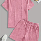 Conjunto de Verano – Remera y Short con Cordón (Marrón)