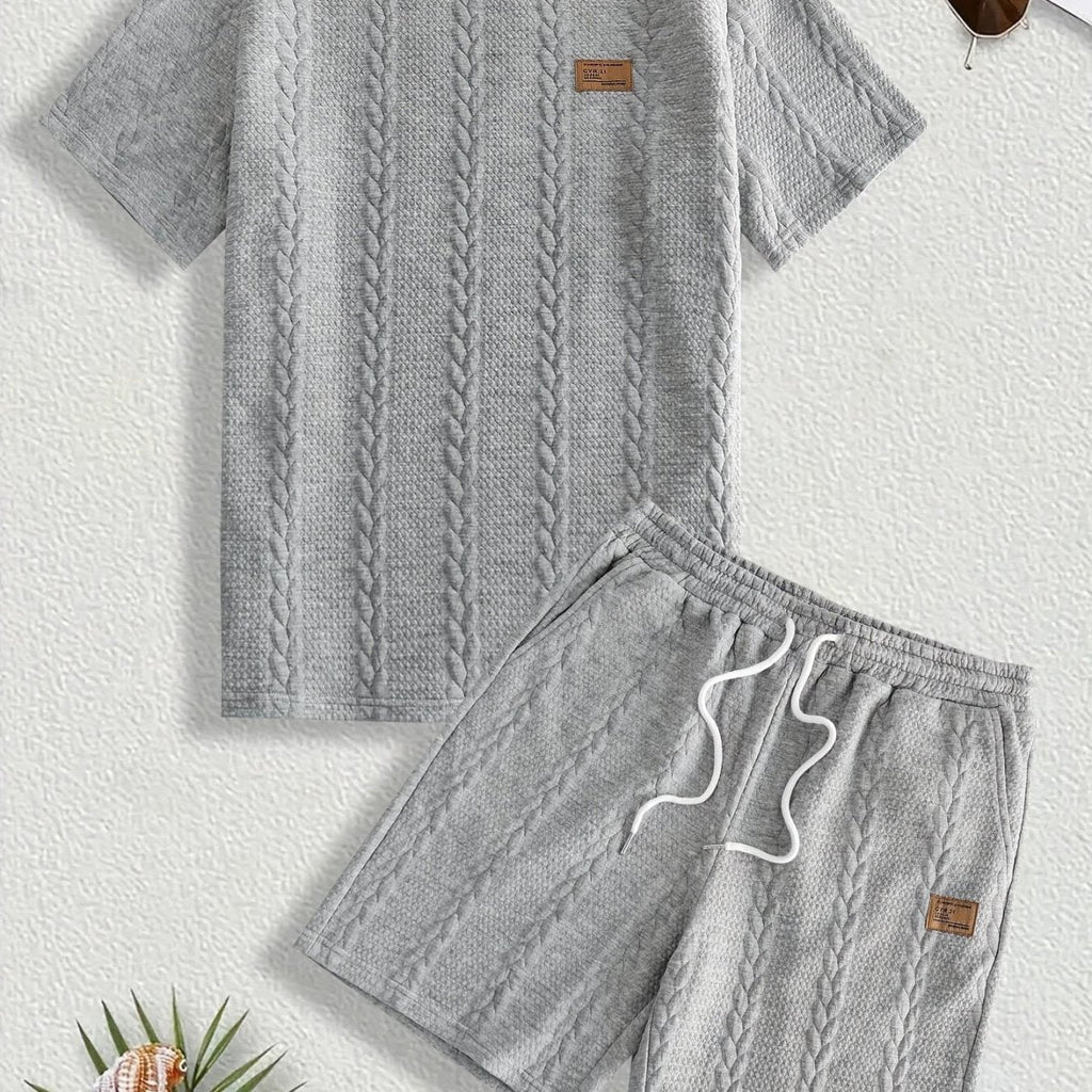 Conjunto de Verano – Remera y Short con Cordón (Marrón)