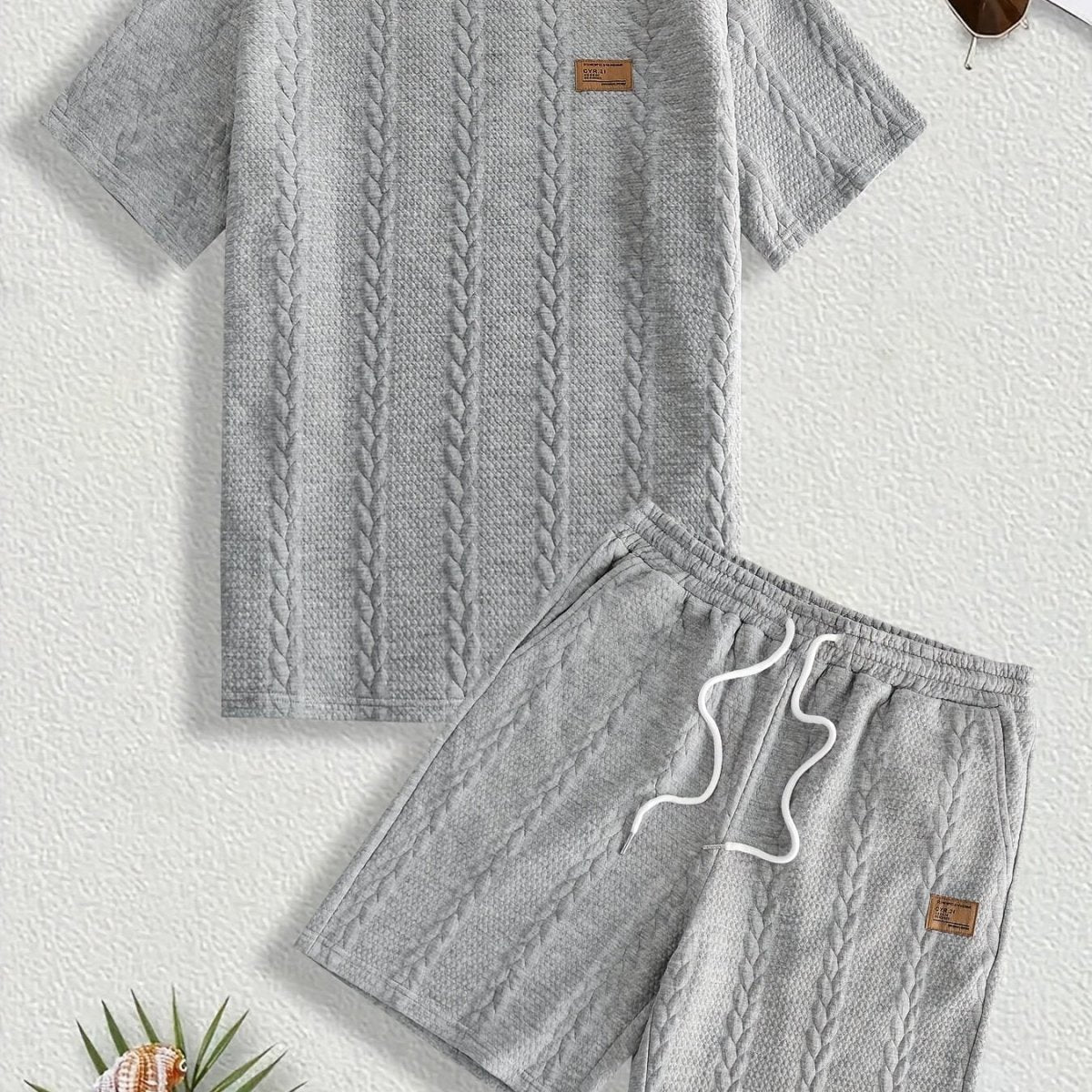 Conjunto de Verano – Remera y Short con Cordón (Marrón)
