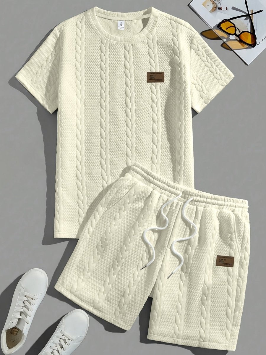 Conjunto de Verano – Remera y Short con Cordón (Marrón)