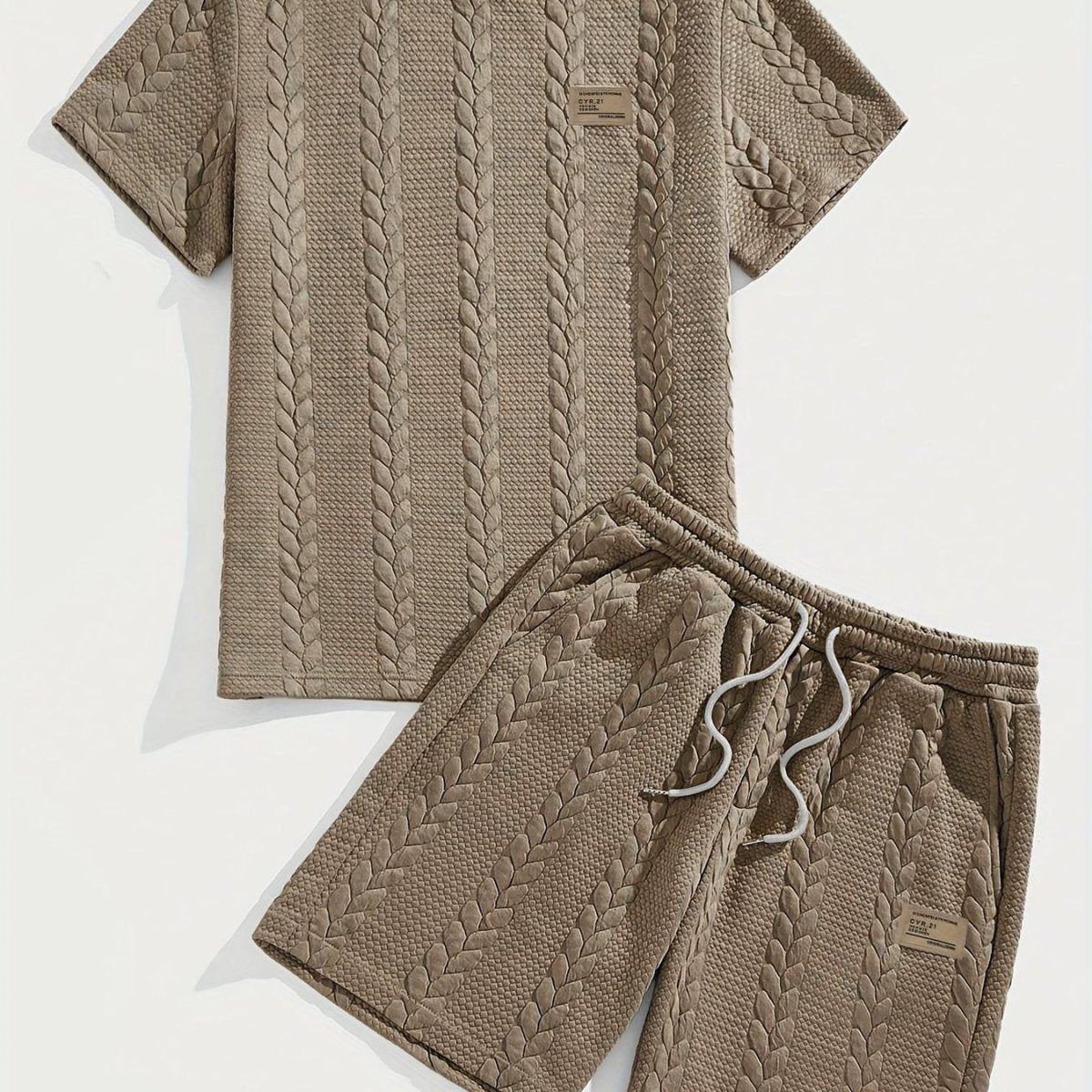 Conjunto de Verano – Remera y Short con Cordón (Marrón)