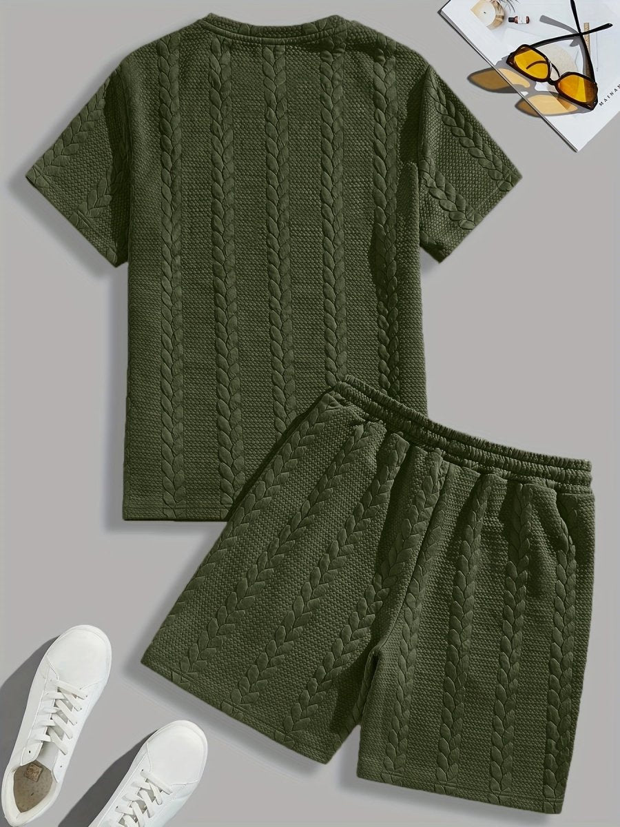 Conjunto de Verano – Remera y Short con Cordón (Marrón)