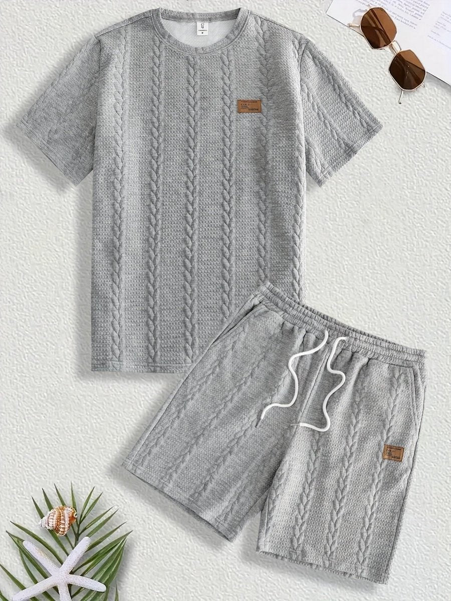 Conjunto de Verano – Remera y Short con Cordón (Marrón)