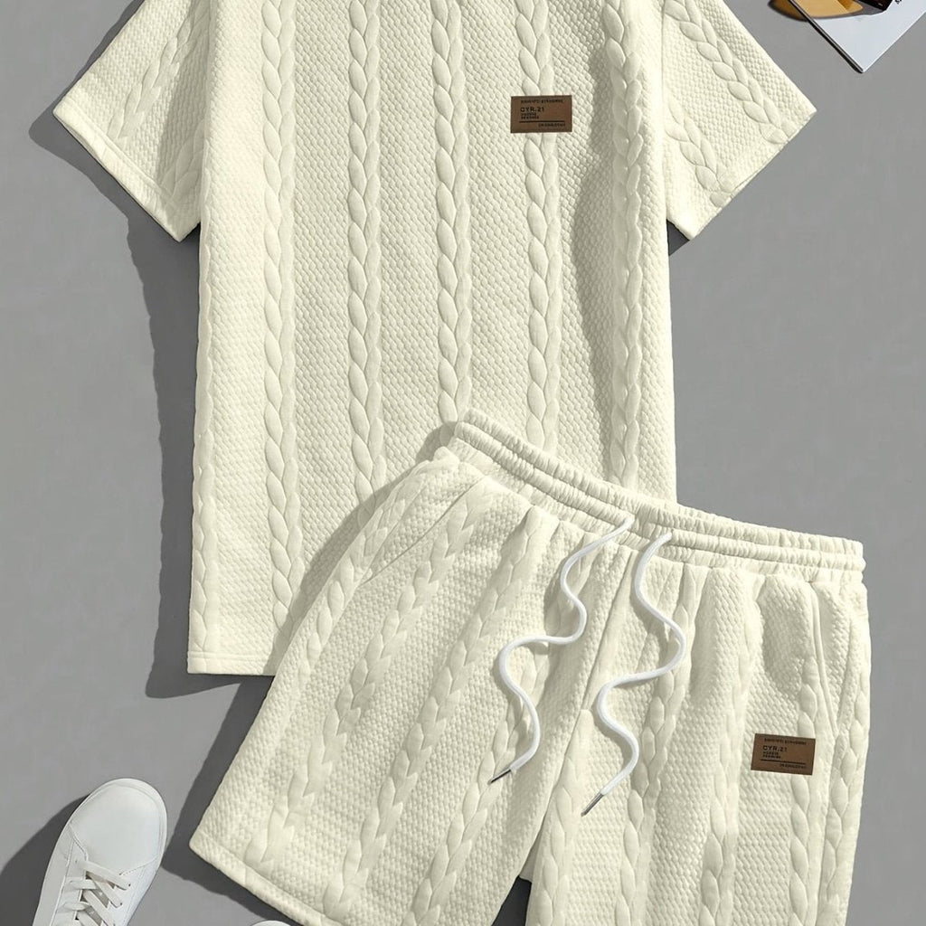 Conjunto de Verano – Remera y Short con Cordón (Marrón)
