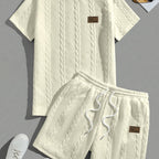 Conjunto de Verano – Remera y Short con Cordón (Marrón)